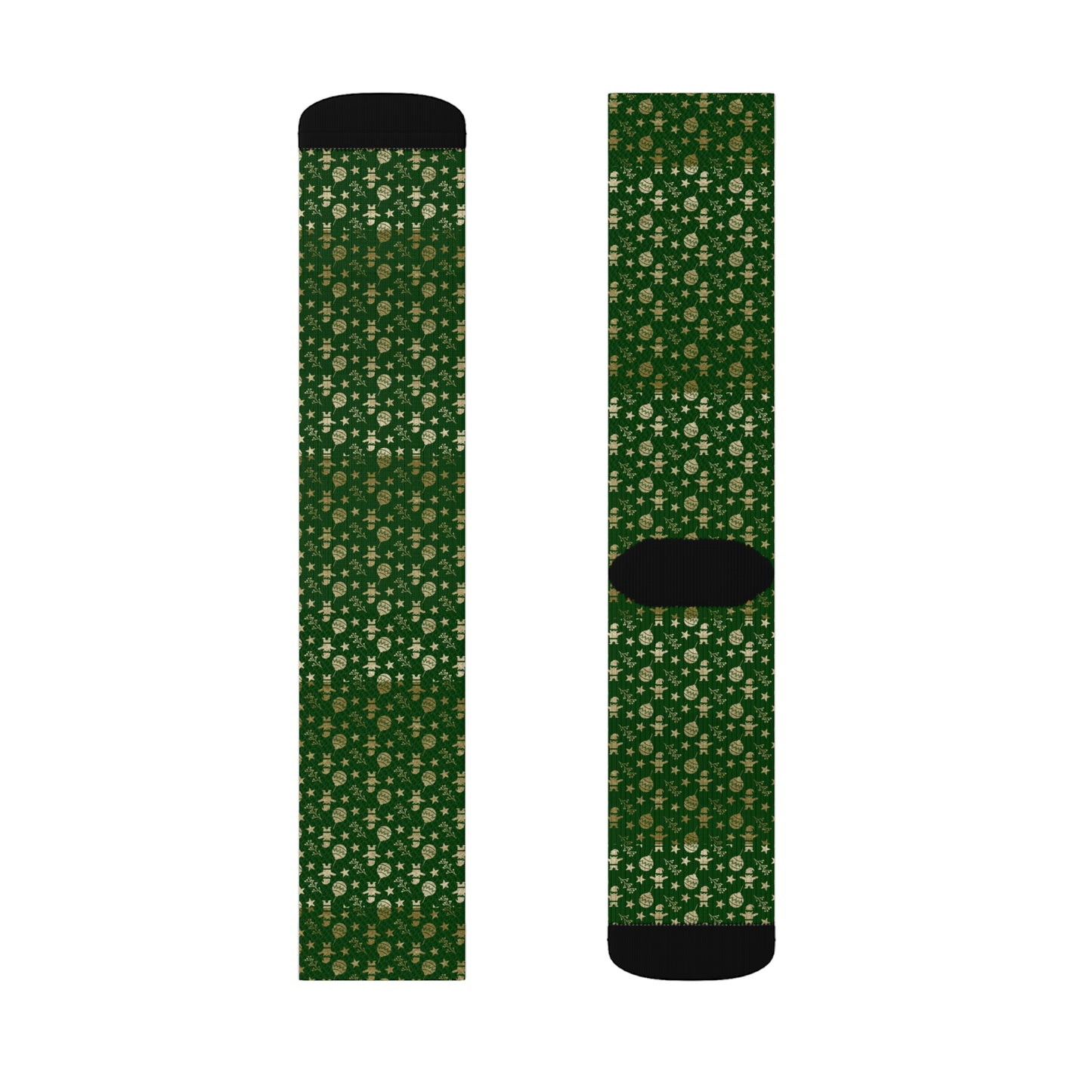 Christmas Novelty Socks, Green Casual Funny Fun Socks for Men & Women Christmas Gift