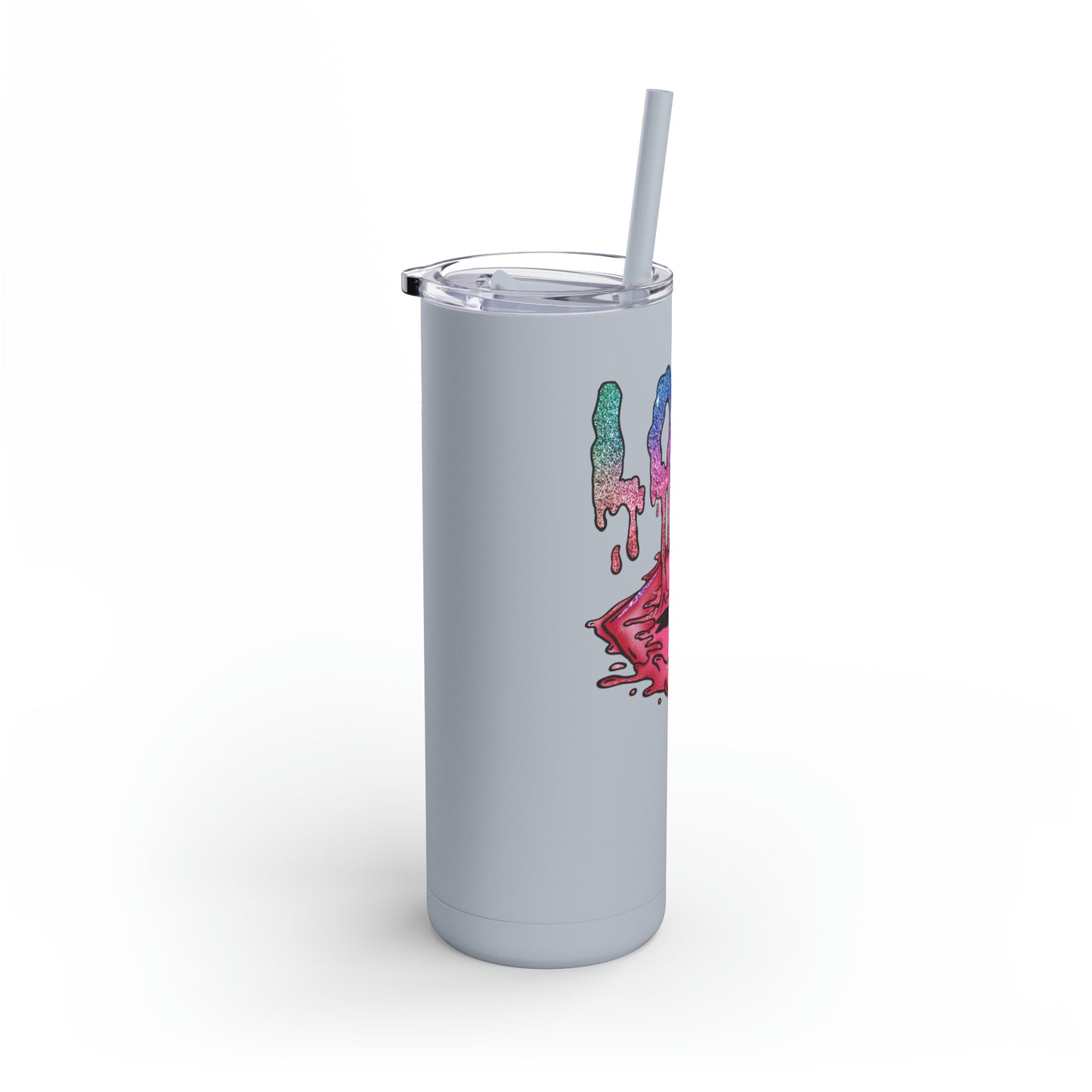 Goth Valentine's Day Tumbler Cup, Maars Maker Skinny Tumbler With Straw, Goth Gifts