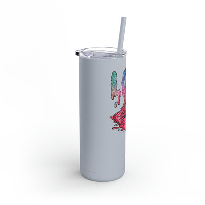 Goth Valentine's Day Tumbler Cup, Maars Maker Skinny Tumbler With Straw, Goth Gifts