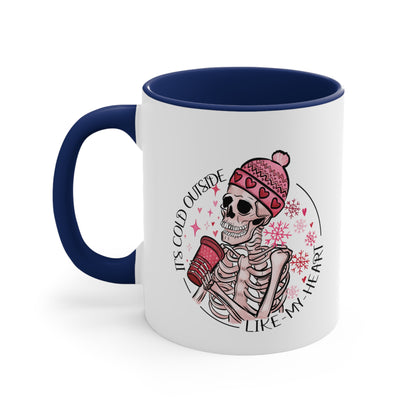 Skeleton Valentine Gothic Accent Coffee Mug, Sarcastic Funny Dark  11oz