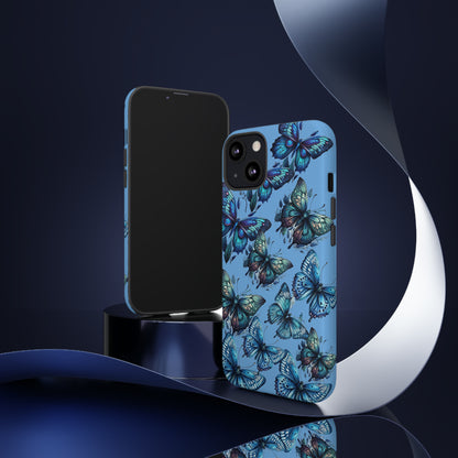 Blue Butterfly iPhone Case, Cute Cell Phone Case, Abstract Phone Case, iPhone Cover