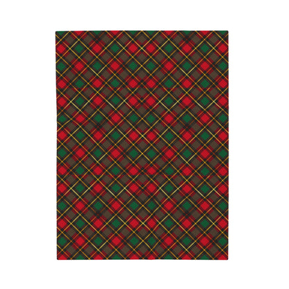 Christmas Plaid Blanket Velveteen Plush Blanket Cozy Warm Throw Blanket Couch