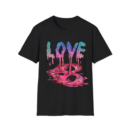 Love gothic graphic tee, goth clothing valentine shirt