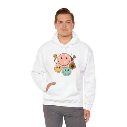 Cool Retro Happy Face Hoodie Sweatshirt Streetwear Unisex Hooded Sweatshirt