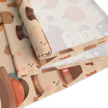 Cute Fall Table Runner, Kawaii Table Decoration, Holiday Table Cloth Modern