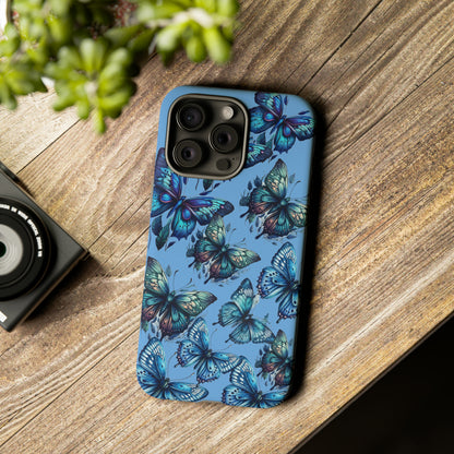 Blue Butterfly iPhone Case, Cute Cell Phone Case, Abstract Phone Case, iPhone Cover