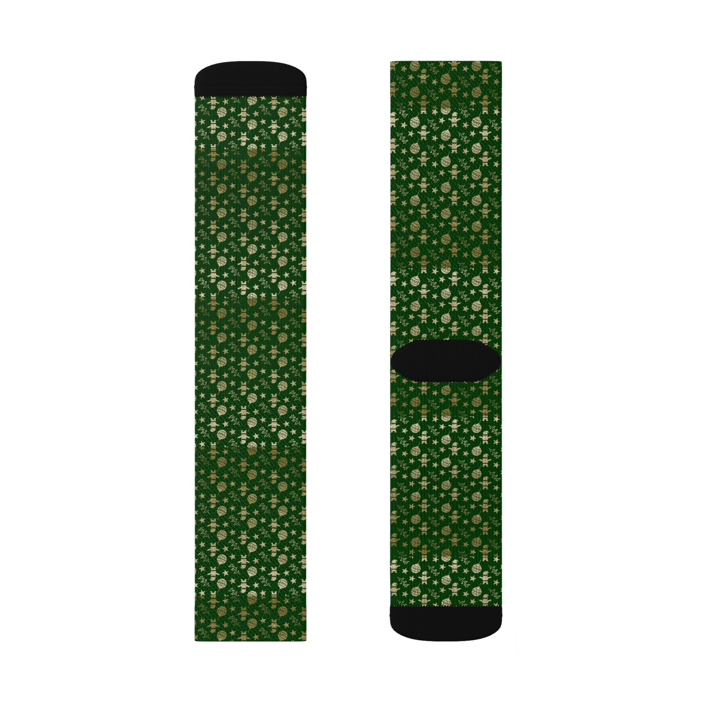 Christmas Novelty Socks, Green Casual Funny Fun Socks for Men & Women Christmas Gift
