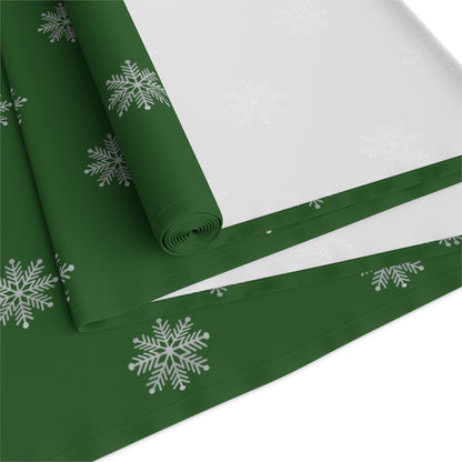 Green Christmas Table Runner, Elegant Table Decoration, Holiday Table Cloth