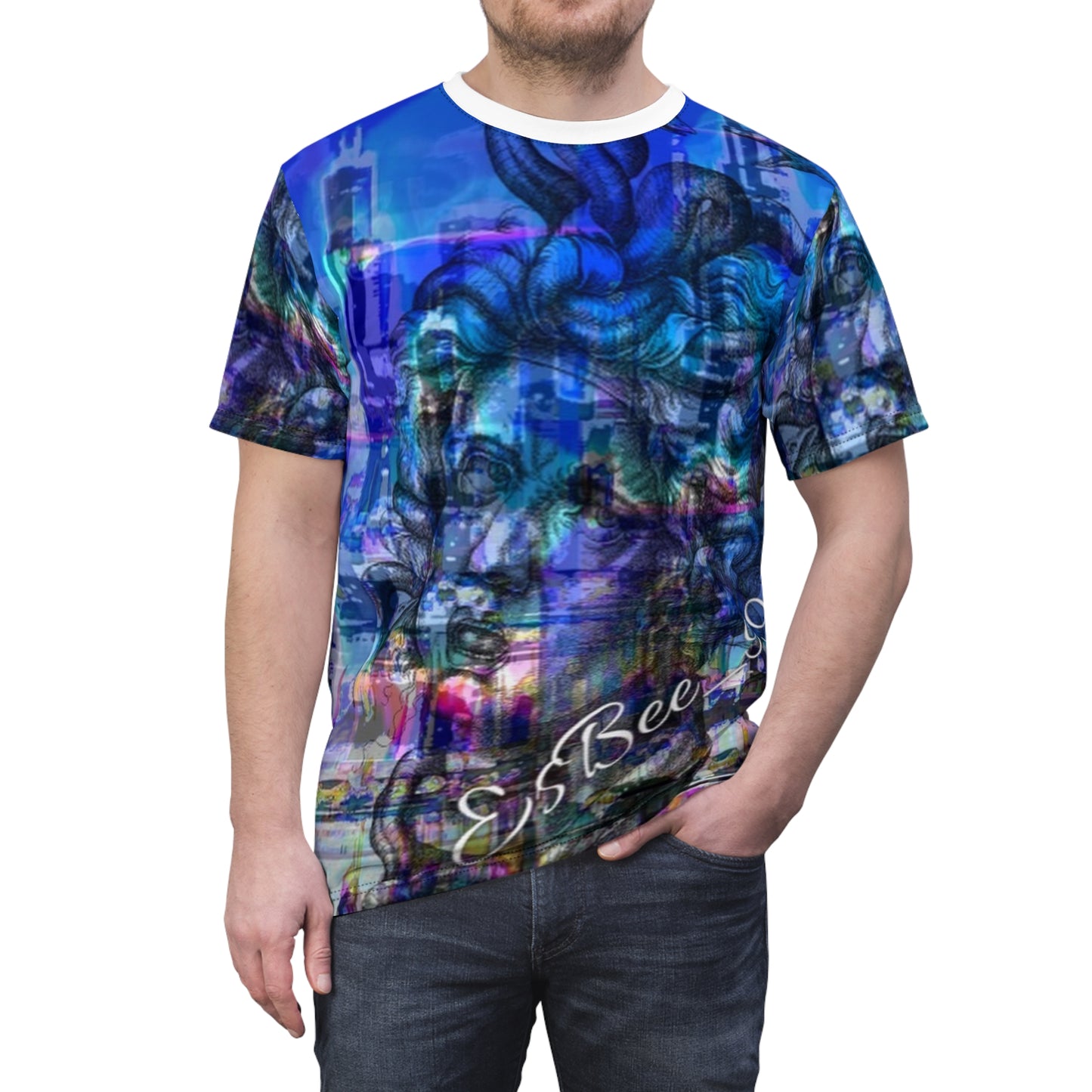 Medusa Abstract Graphic Tee Gothic Streetwear