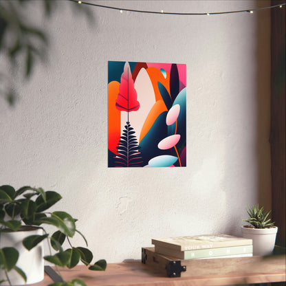 Mid-Century Modern Wall Art Print, Wall Room Decor Premium Matte Vertical Poster