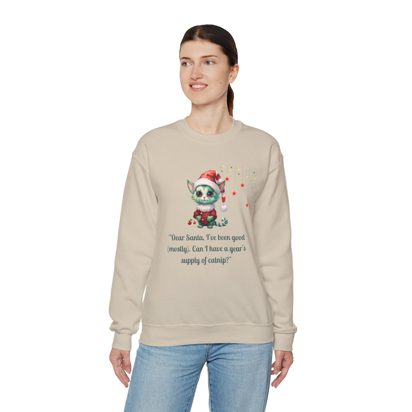 Funny Christmas Cat Sweatshirt - Christmas Crewneck- Holiday Sweatshirt