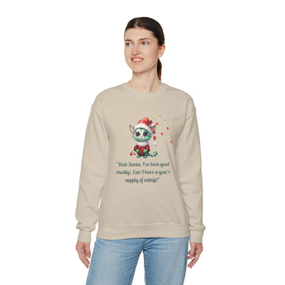 Funny Christmas Cat Sweatshirt - Christmas Crewneck- Holiday Sweatshirt