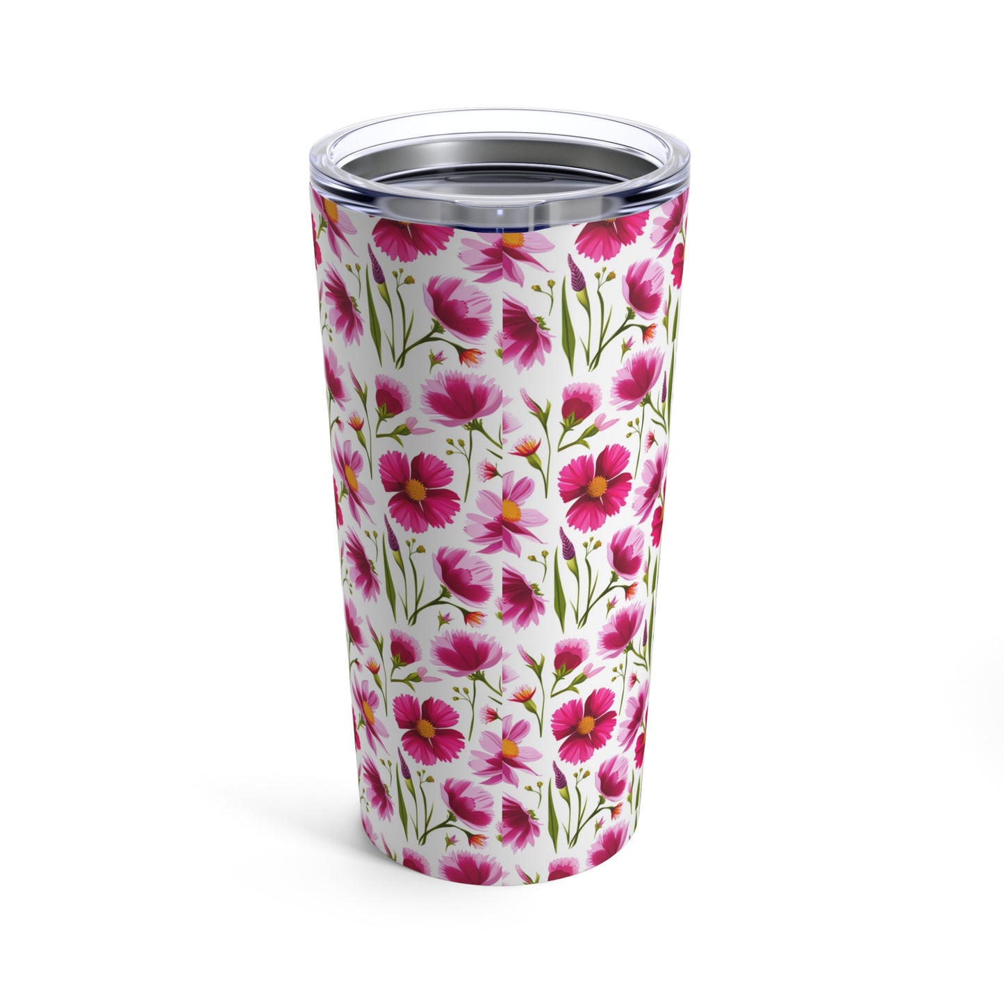 Floral Coffee Tumbler 20oz, Travel Coffee Mug, Insulated Mug, Coffee Lover Gift