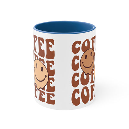 Cute Coffee Mug, Happy Face Funny Ceramic Mug Cup 11oz