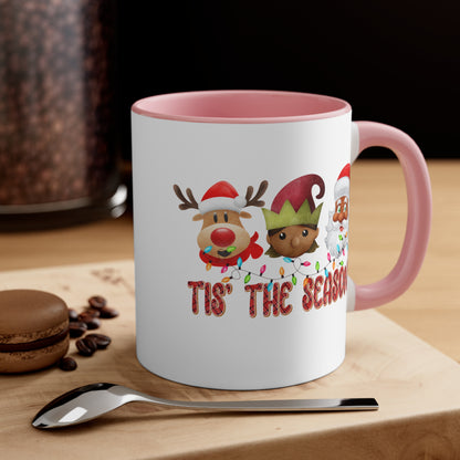 Cute African American Christmas Accent Coffee Mug, 11oz Cute Christmas Mug,