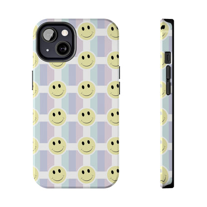 Smiley Face Retro Tough Phone Case, Cute Cool Trendy Biodegradable Phone Case