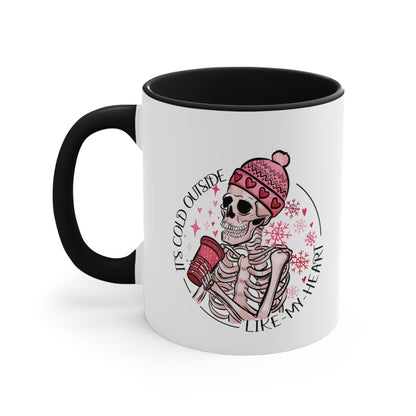 Skeleton Valentine Gothic Accent Coffee Mug, Sarcastic Funny Dark  11oz