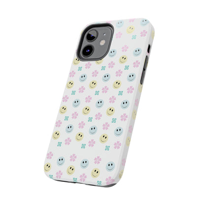 Smiley Face Retro Tough Phone Case, Cute Cool Trendy Biodegradable Phone Case