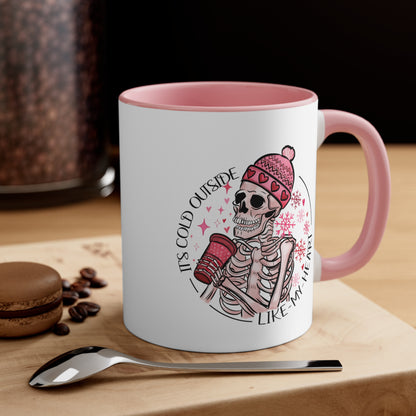 Skeleton Valentine Gothic Accent Coffee Mug, Sarcastic Funny Dark  11oz