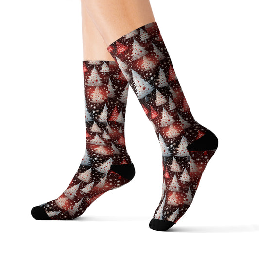 Christmas Tree Novelty Socks, Casual Funny Fun Socks, for Men & Women