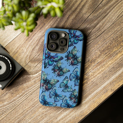 Blue Butterfly iPhone Case, Cute Cell Phone Case, Abstract Phone Case, iPhone Cover
