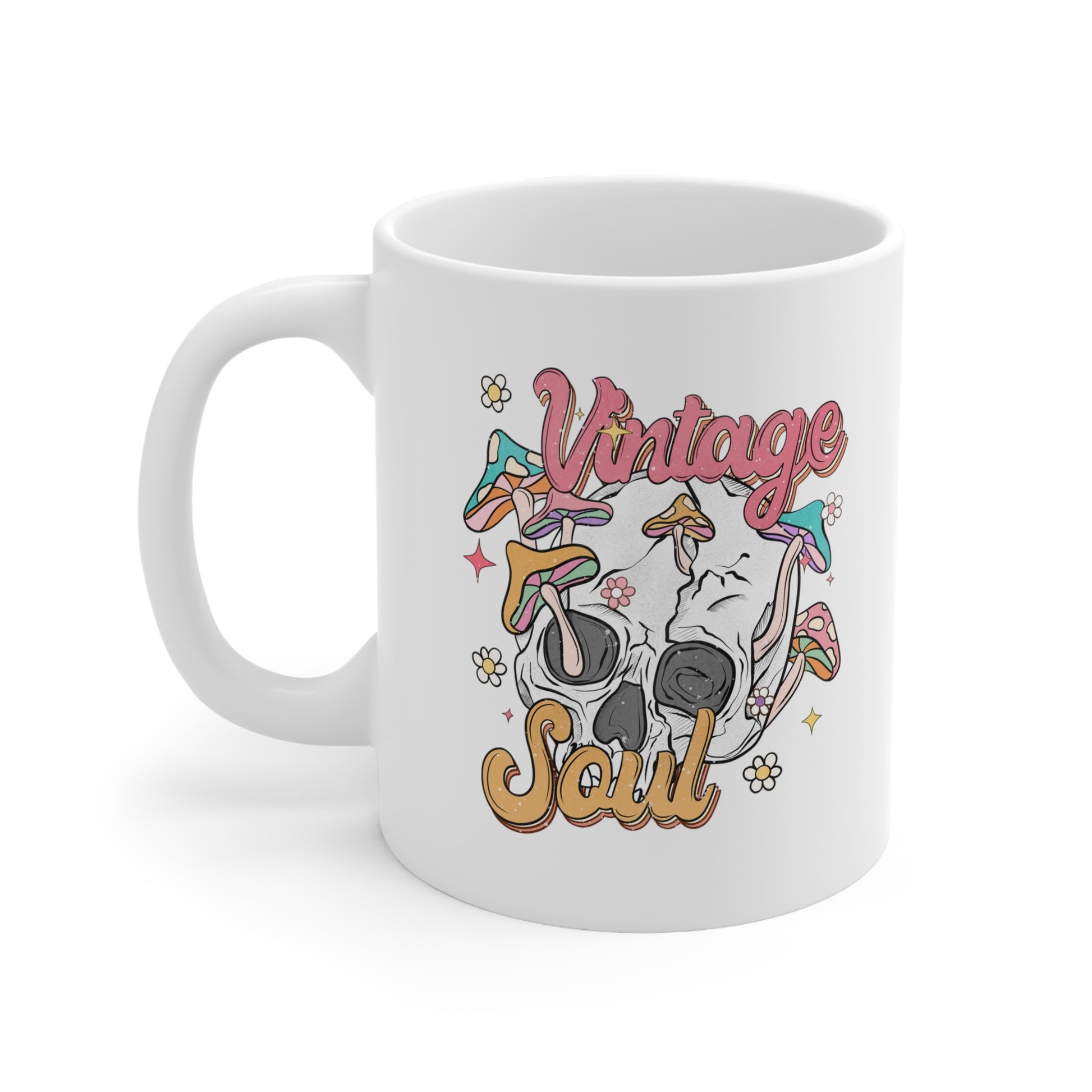 Goth skull skeleton Coffee mug Vintage soul
