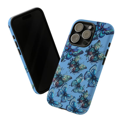 Blue Butterfly iPhone Case, Cute Cell Phone Case, Abstract Phone Case, iPhone Cover