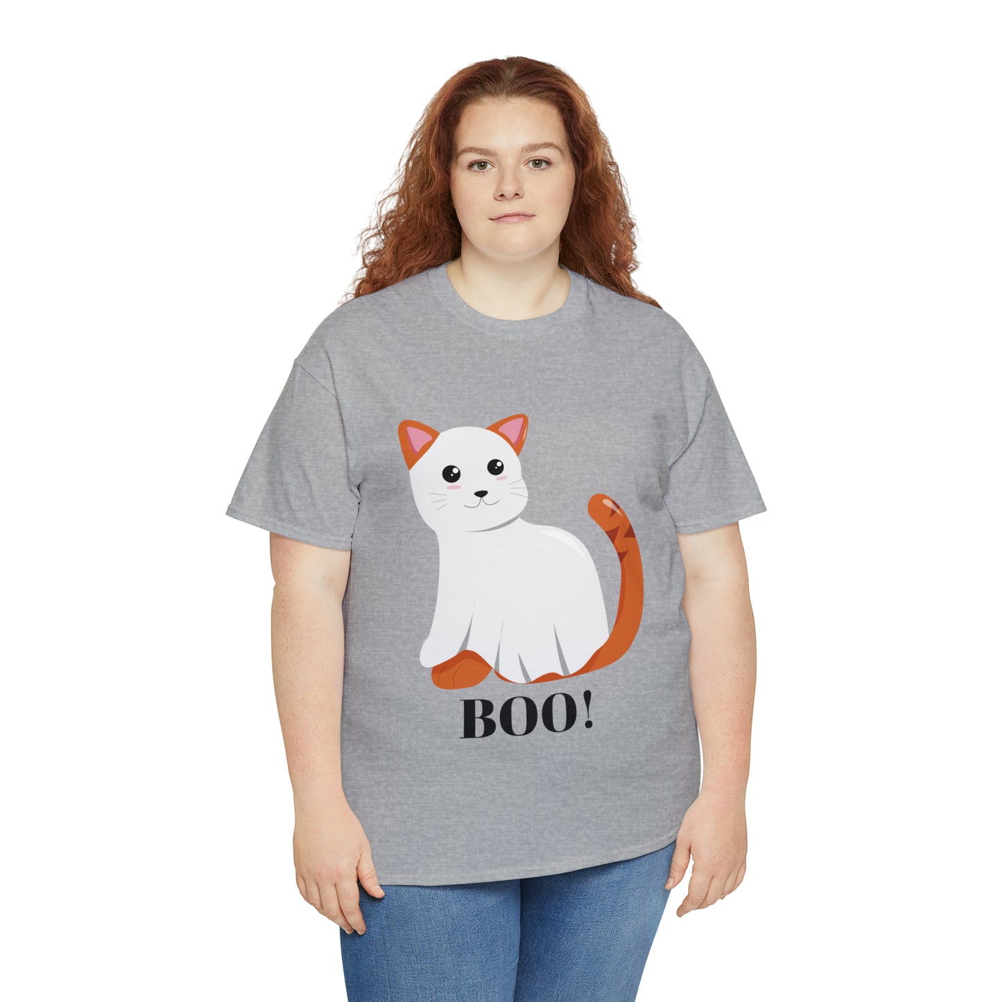 Ghost Cat Shirt, Funny Halloween Cat Ghost T-Shirt, Horror Shirt, Boo Shirt