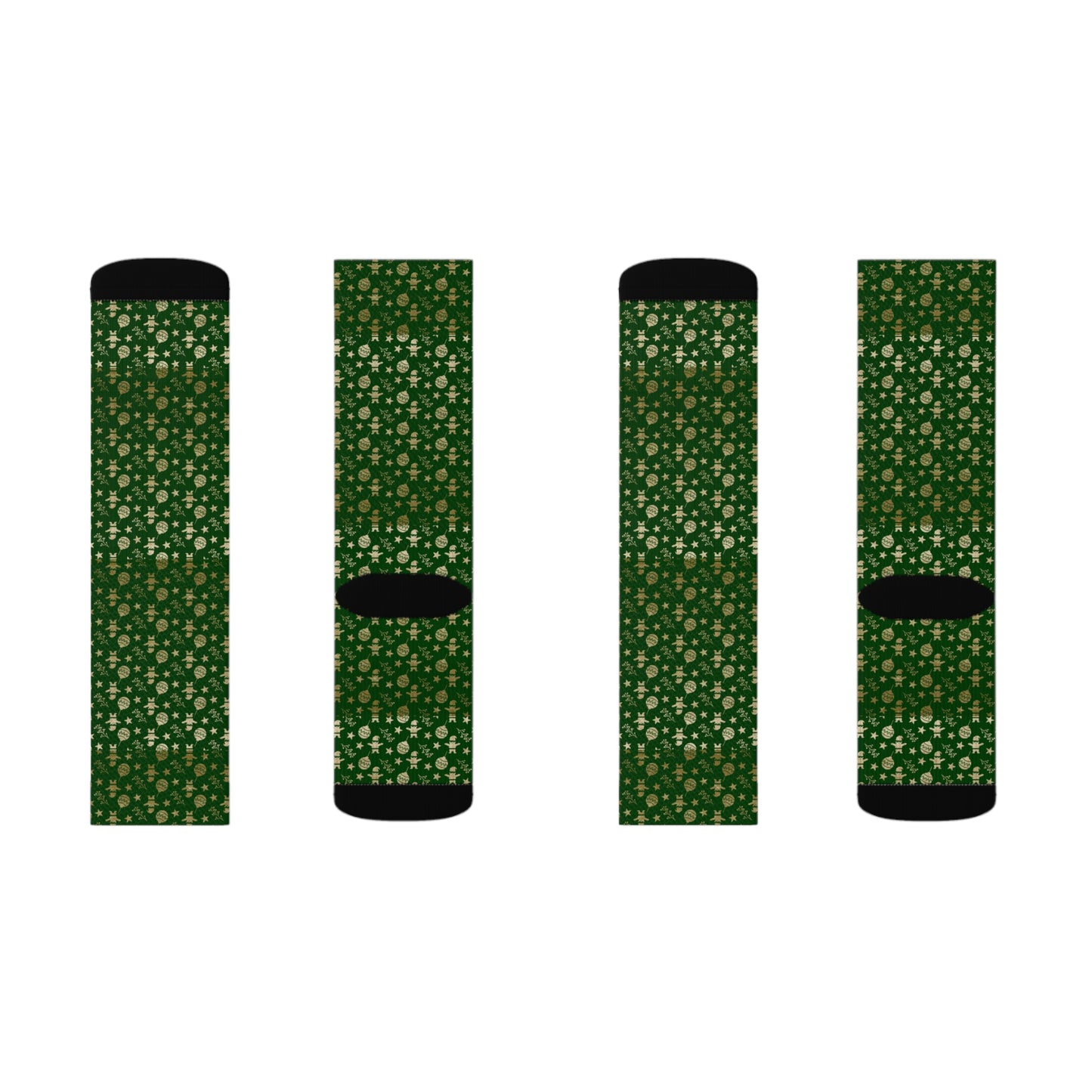 Christmas Novelty Socks, Green Casual Funny Fun Socks for Men & Women Christmas Gift
