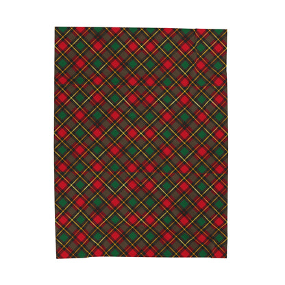 Christmas Plaid Blanket Velveteen Plush Blanket Cozy Warm Throw Blanket Couch
