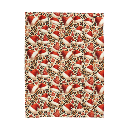Velveteen Plush Blanket - Leopard Print Christmas Throw Blanket Couch