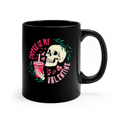 coffee skeleton coffee mug, goth coffee lovers gifts, goth valentine