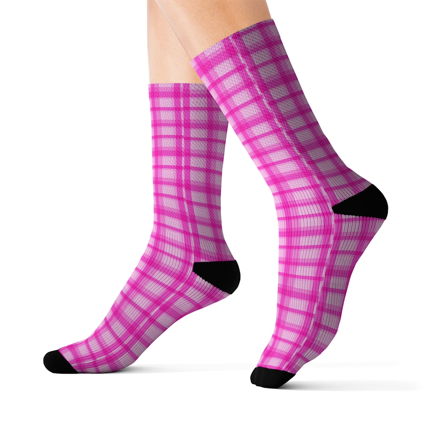 ladies pink checkered novelty socks valentines day socks