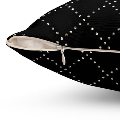 Black and White Square Couch Pillow Decorative Pillow Home Decor