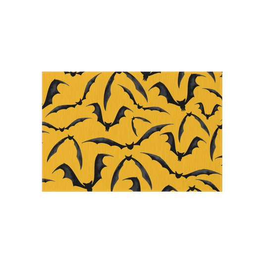 Halloween Bat Doormat Outdoor Rug, Cute Funny Spooky Halloween Mat