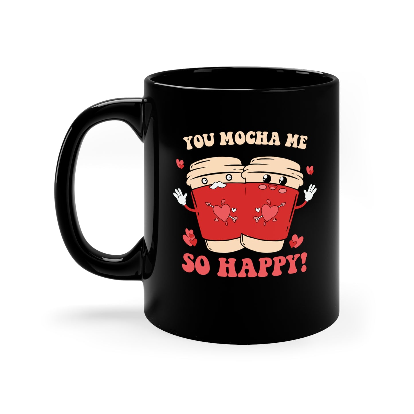 Funny Valentine's Day Coffee Mug, Gift for Coffee Lovers and  Couples  11oz Black Mug