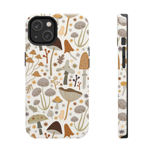 Mushroom Cell Phone Case, Boho Retro Cool Cute Tough Phone Cases