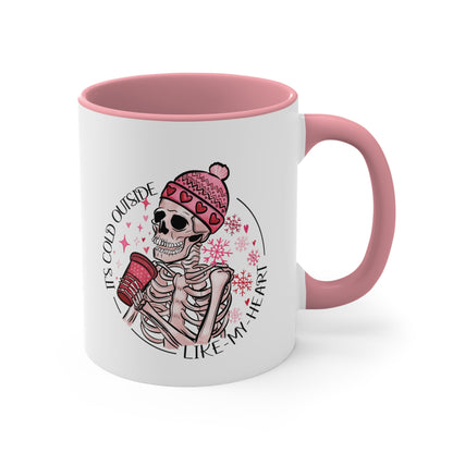 Skeleton Valentine Gothic Accent Coffee Mug, Sarcastic Funny Dark  11oz