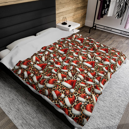 Leopard Christmas Throw Blanket Couch  Cozy Christmas Blanket
