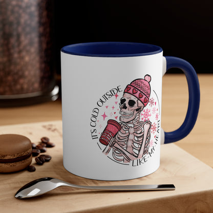 Skeleton Valentine Gothic Accent Coffee Mug, Sarcastic Funny Dark  11oz