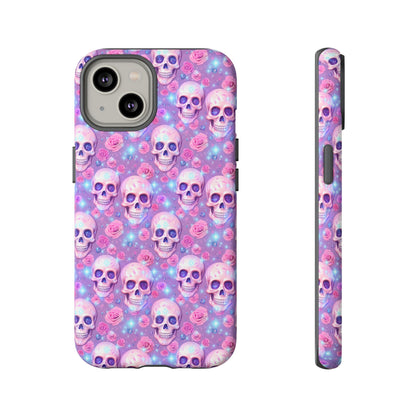Phone Case - Skull and Roses Pastel Goth Tough Case