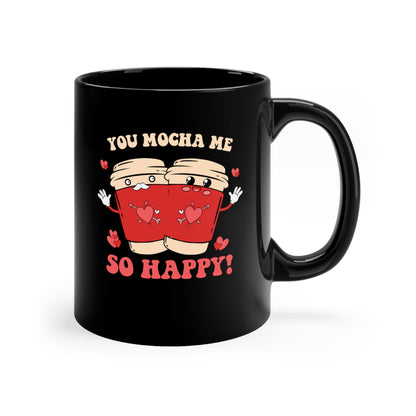 Funny Valentine's Day Coffee Mug, Gift for Coffee Lovers and  Couples  11oz Black Mug