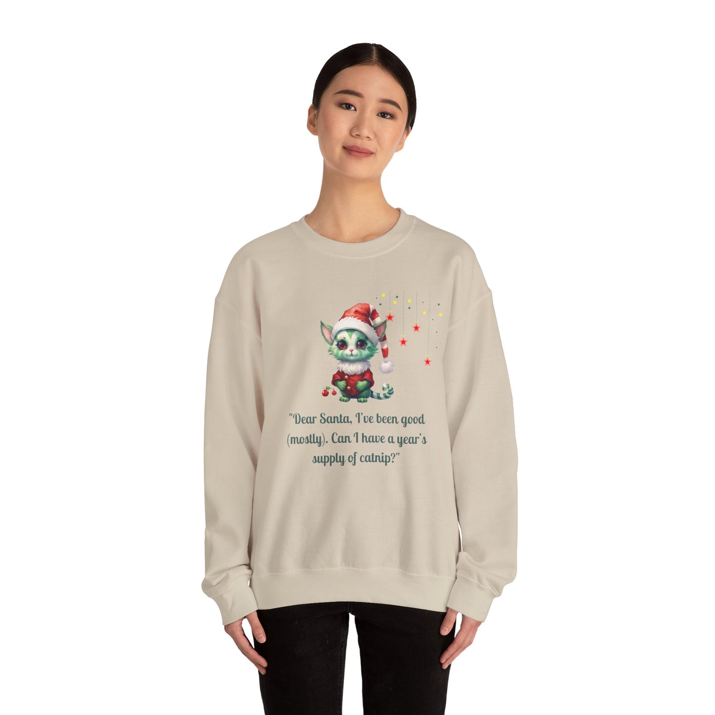 Funny Christmas Cat Sweatshirt - Christmas Crewneck- Holiday Sweatshirt