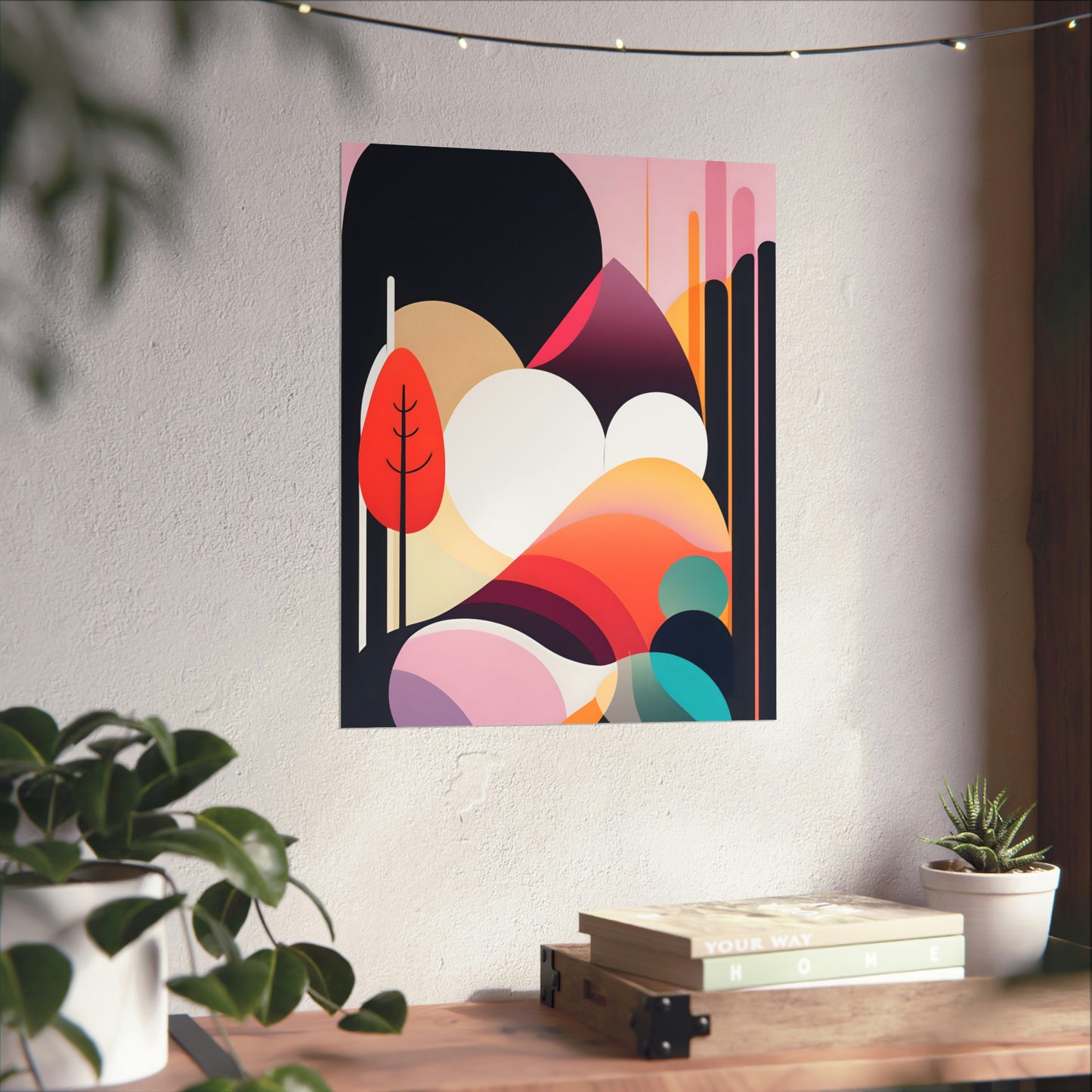 Mid-Century Modern Wall Art Print Contemporary Wall Accents Poster