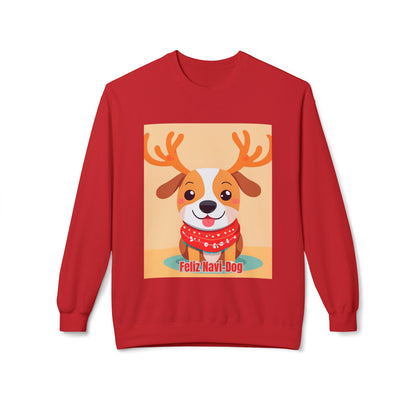 Feliz Navi Dog Sweatshirt, Ugly Christmas Jumper, Holiday Pet Lovers Gift, Funny Winter Pullover, Cozy Xmas Sweater, Soft Fleece Crewneck