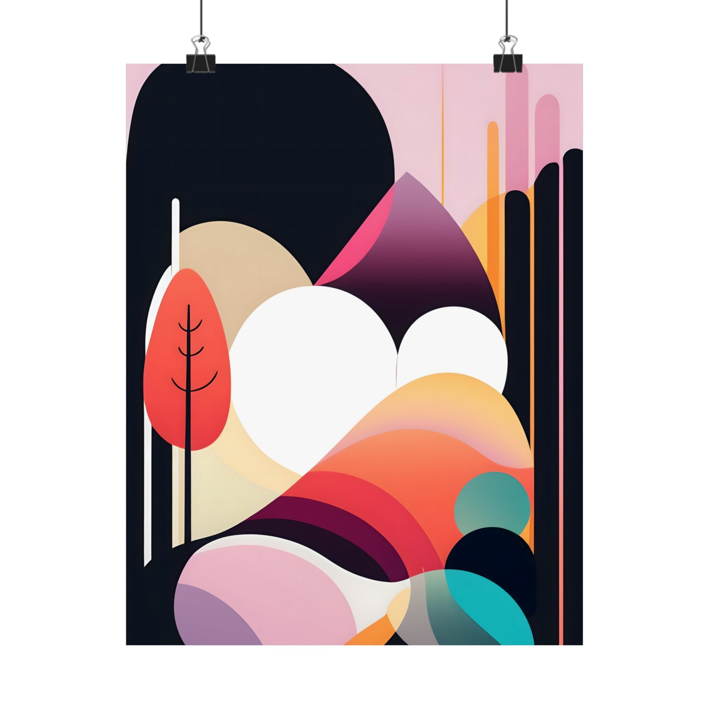 Mid-Century Modern Wall Art Print Contemporary Wall Accents Poster