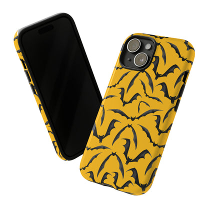 Bat Phone Case, iPhone 15 Case, Cute Glossy Halloween Goth Phone Case