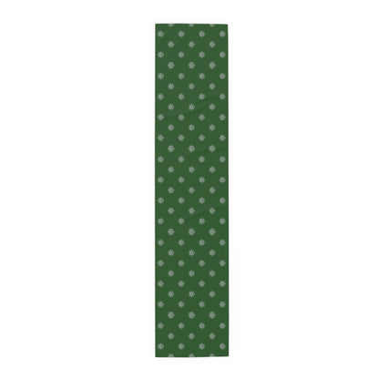 Green Christmas Table Runner, Elegant Table Decoration, Holiday Table Cloth