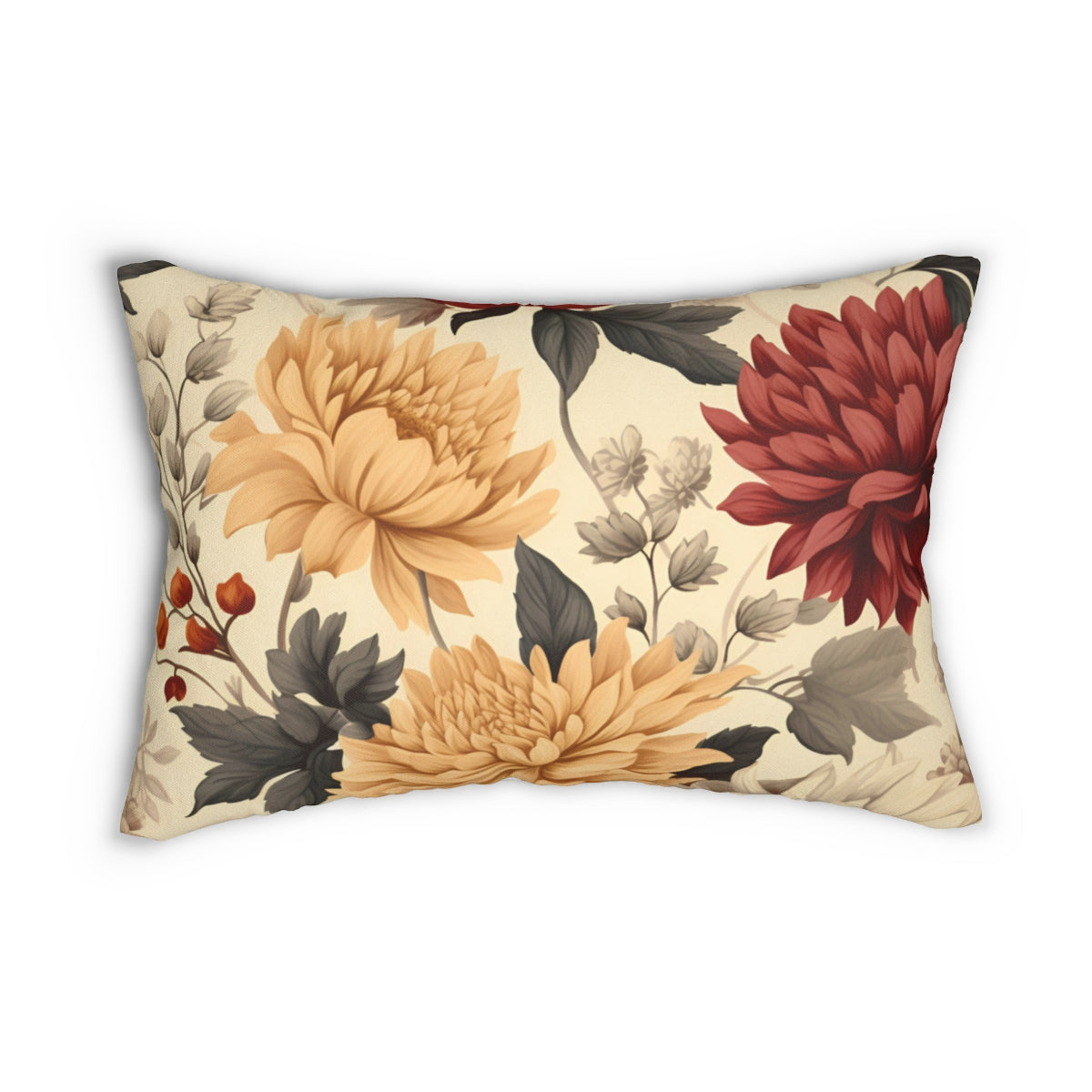 Elegant Floral Pattern Rectangular Pillow product