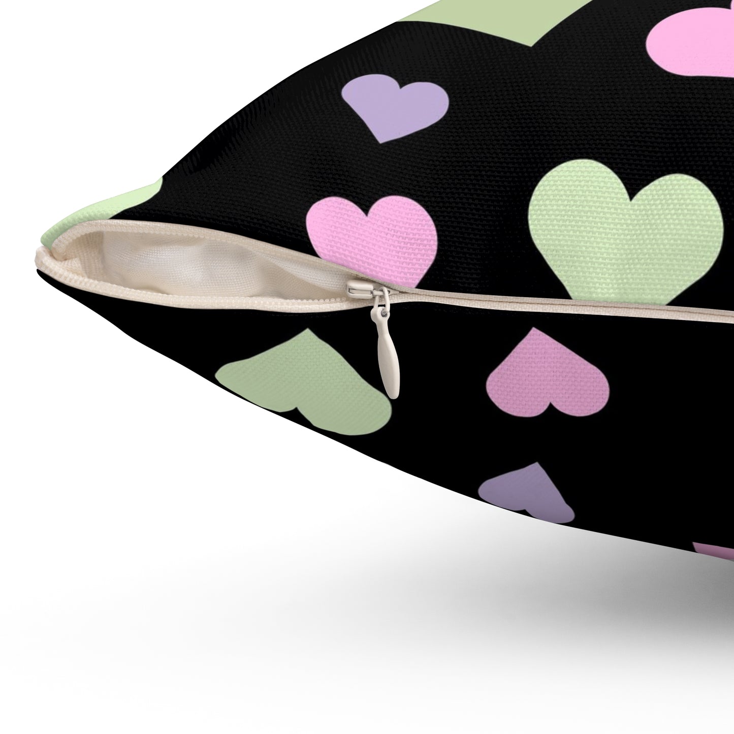 Pastel Goth Heart Throw Pillow and Throw Pillow Cover Decorative Pillow for Couch